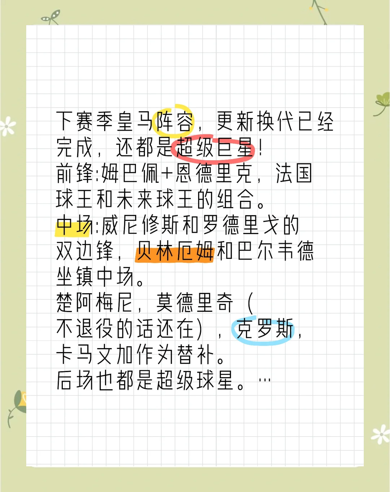 包含各个阵容组织不断刷新，众位巨星效力队神勇表现的词条